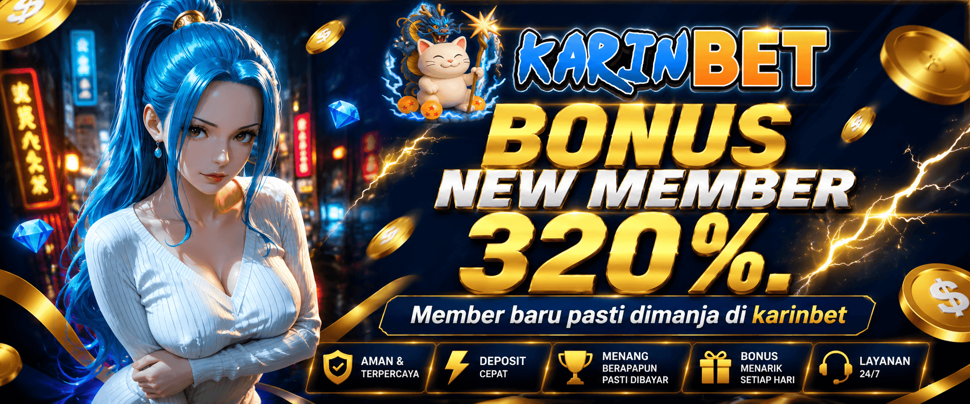 Bonus New member 320%